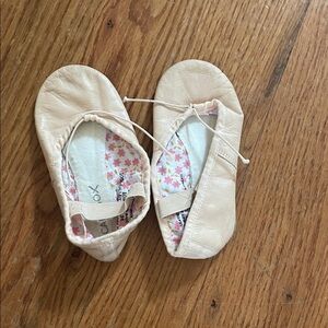 Chic Beige Kids Ballet Slippers